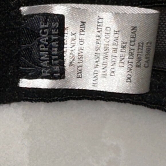 Rampage Black and Red Satin Babydoll Lingerie with Underwire Cups & Sheer Panels - Picture 4 of 4